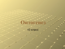 Презентация для 10 класса Онтогенез