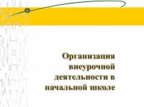 Электронный образовательный ресурс по теме: Организация внеурочной деятельности в начальной школе