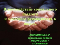 Взаимодействие социального педагога и классного руководителя в школе.