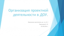 Презентация по познавательному развитию Проектная деятельность