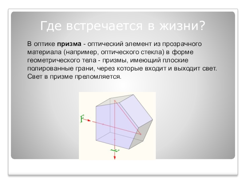 Какую форму имеет призма. Поворотная Призма. Призма в жизни. Призма в оптике. Где встречается Призма.