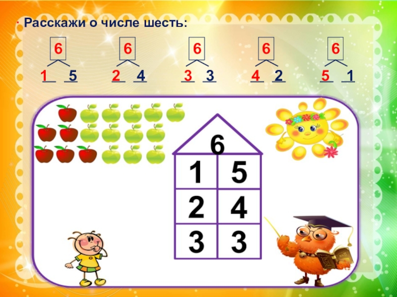 Число 6 1 класс. Число и цифра 6. Число и цифра 6 для дошкольников. Цифра 6 презентация для дошкольников. Цифра 6 на урок математики.