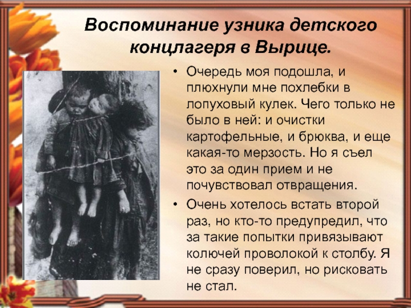 Стих дети освенцима. Детский концлагерь в Вырице 1942г. Детские концлагеря в Вырице.