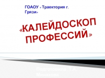Презентация  Калейдоскоп профессий