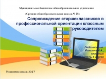 Сопровождение старшеклассников в профессиональной ориентации классным руководителем
