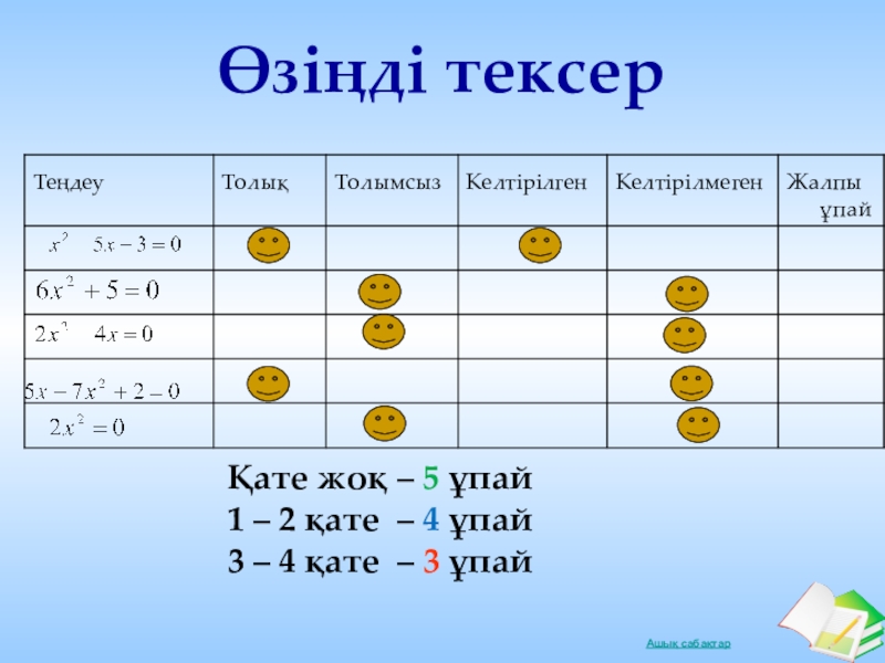 Квадрат теңдеу презентация 8 сынып