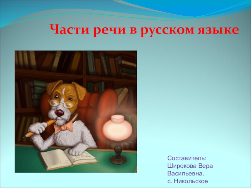 Презентация по русскому языку на тему Части речи