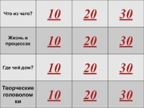 Презентация к уроку биологии 9 класс Своя Игра по теме Животный организм и его особенности
