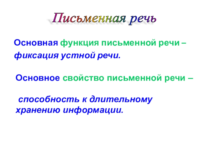 Функции письменного текста