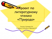 Проект по литературному чтению