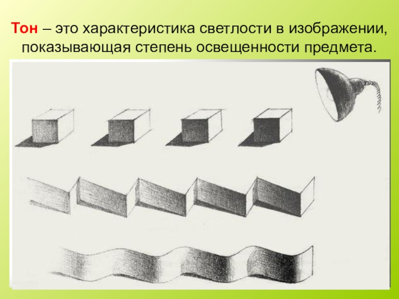 Для создания объема в рисунке необходимо использовать законы светотени