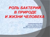 Презентация по биологии по теме: Роль бактерий в природе и жизни человека(5 класс)