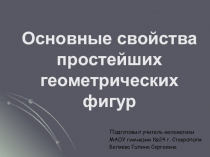 Презентация по геометрии к параграфу Основные свойства простейших геометрических фигур, 7 класс