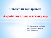 Открытый урок н тему Гимнастика