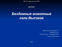 Презентация Проект Бездомные животные нашего села