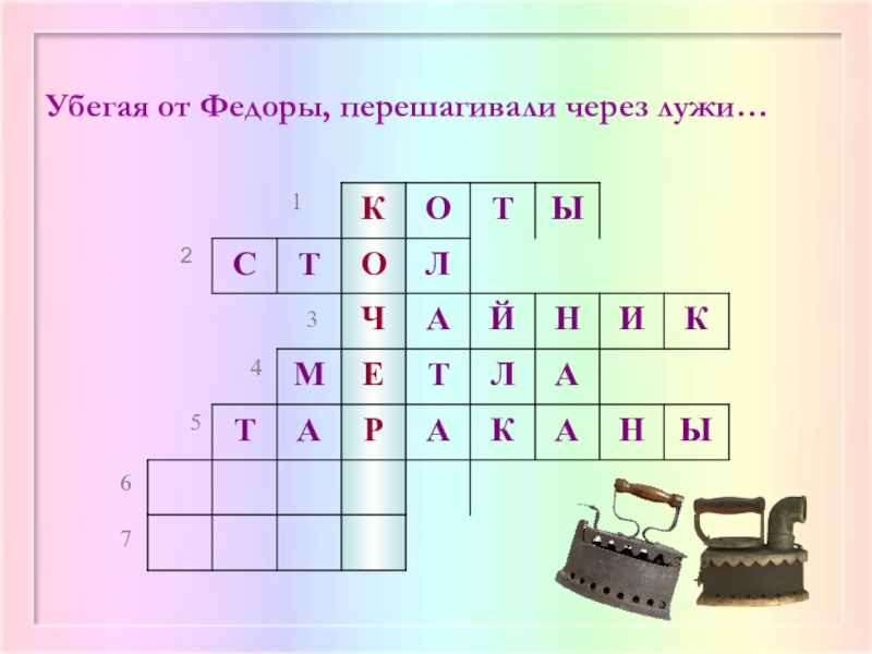 Горе сканворд. Чуковский Федорино горе кроссворд. Кроссворд на тему Федорино горе. Кроссворд по сказке Чуковского Федорино горе. Кроссворд к сказке Федорино горе.