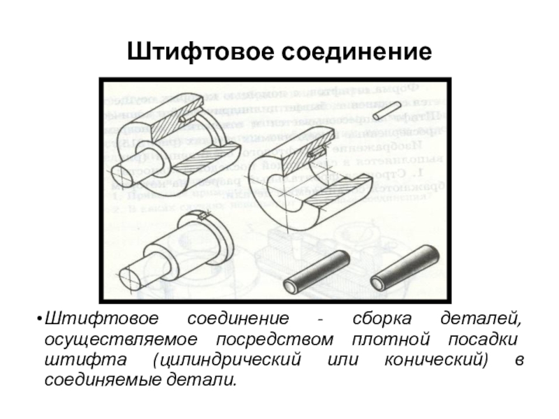 Соединение с коническим штифтом изображено на рисунке