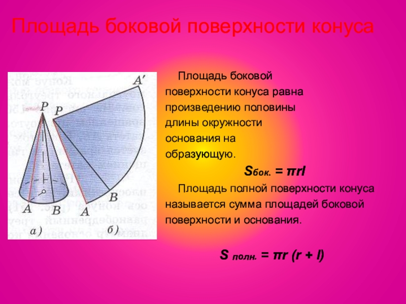 Презентация на тему конусы