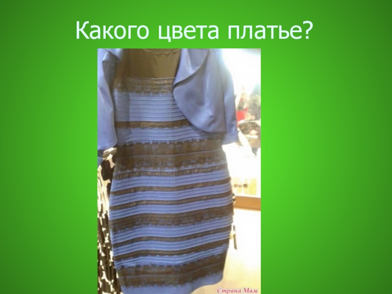 Загадка про платье какого цвета синие или белое