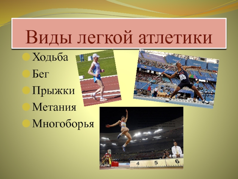Каким видам легкой. Виды легкой атлетики. Рассказ о легкой атлетике. История легкой атлетики презентация. История и виды легкой атлетики.