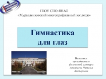 Презентация по дисциплине Физическая культура Гимнастика для глаз