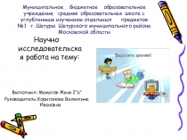 Презентация к исследовательской работе Берегите зрение