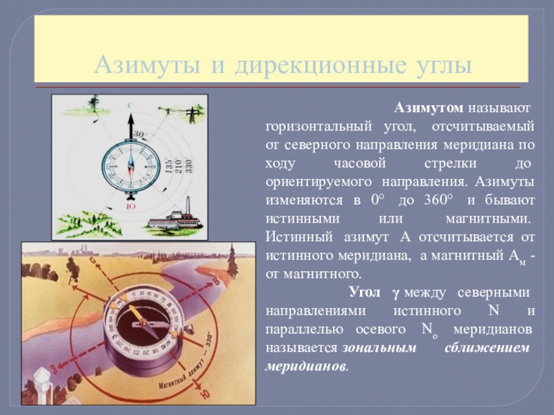 Направление дирекционного угла. Азимут и дирекционный угол. Азимут геодезия. Основы картографии. Азимуты и румбы.. Дирекционный угол отсчитывается от Северного направления меридиана.