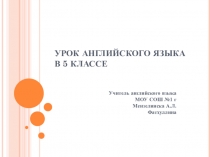 Презентация по английскому языку 5 кл