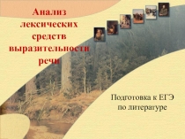 Анализ лексических средств выразительности речи