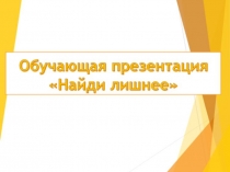 Обучающая презентация Найди лишнее