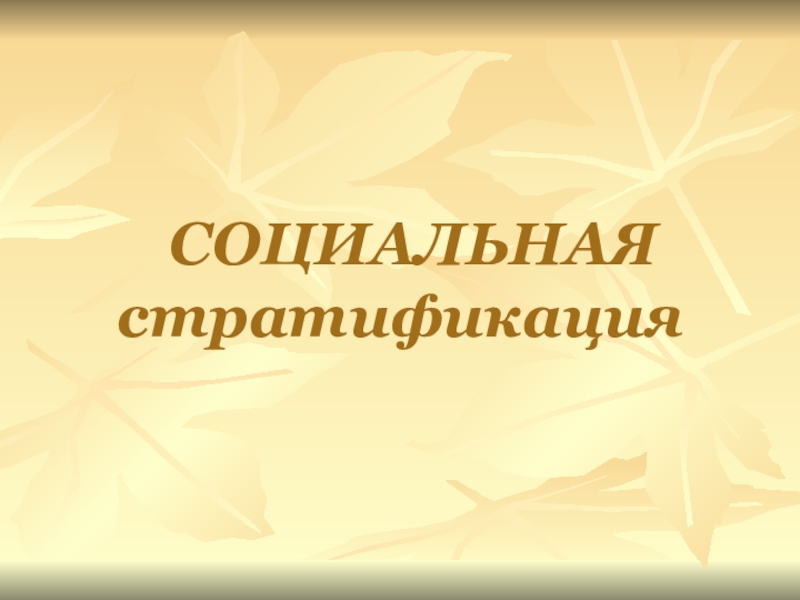 Презентация к уроку по обществознанию на тему Социальная стратификация