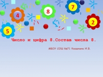Презентация по математике Состав числа 8