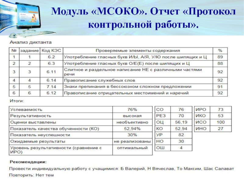 Протокол контрольных работ образец