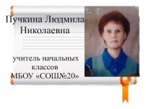 Визитная карточка учителя начальных классов