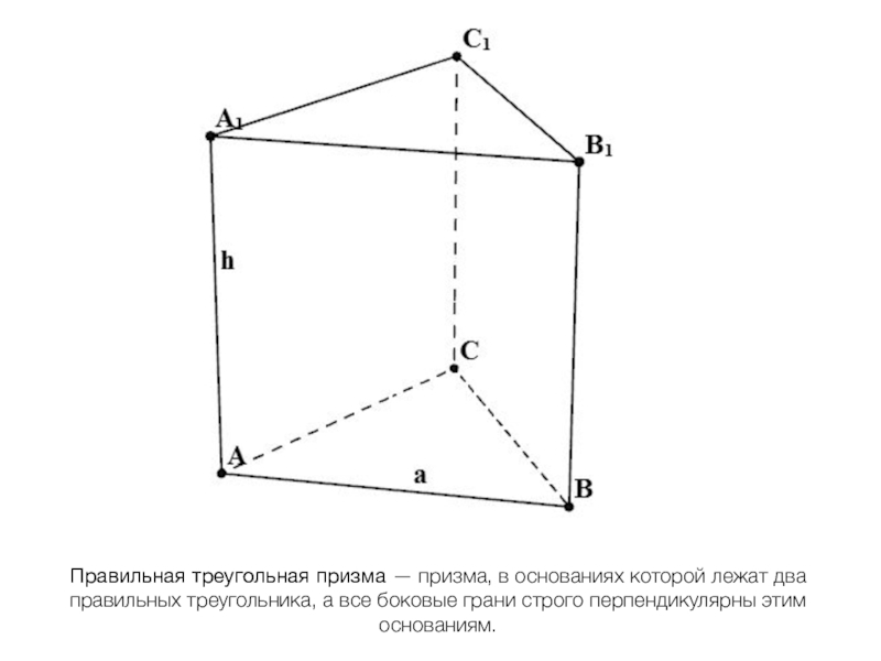 Правильная треугольная призма это. Правильная треугольная Призма. Равносторонняя треугольная Призма. Прямая правильная треугольная Призма. Основание правильной треугольной Призмы.