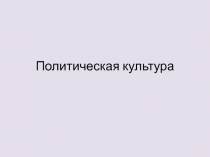 Презентация к уроку обществознания на тему Политическая культура (11 класс)