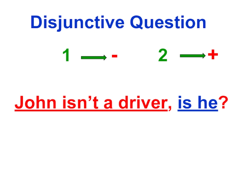 Disjunctive Question      1     -