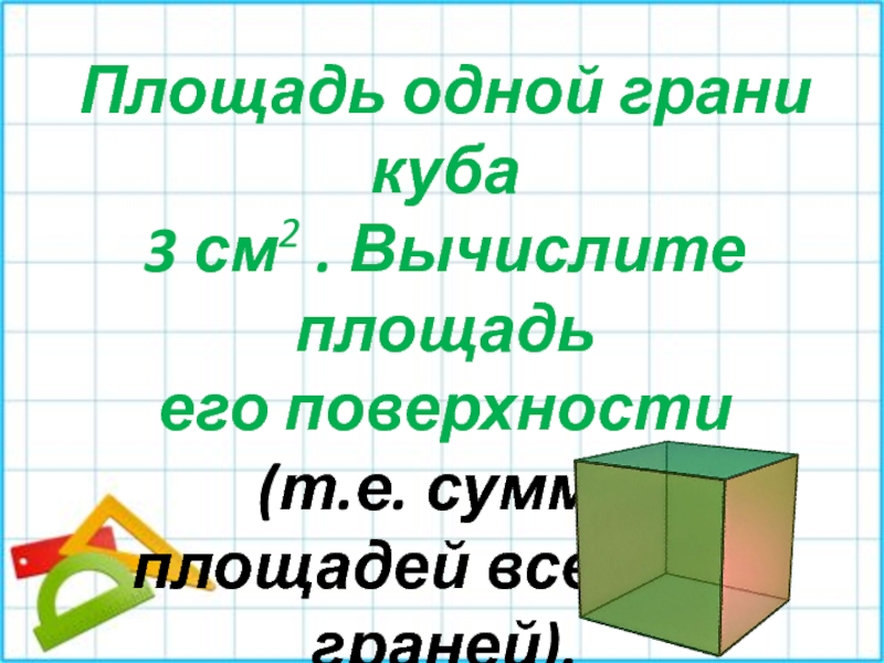 Площадь поверхности граней куба. Площадь грани Куба. Площадь 1 грани Куба. Как найти площадь одной грани Куба. Площадь грани Куба формула.