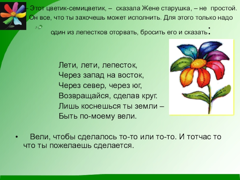 Песня цветика. Цветик семицветик слова. Цветик семицветик что говорит Женя. Текст песни Цветик семицветик. Цветик-семицветик что сказала старушка про цветок.