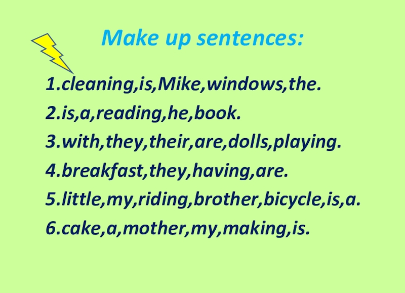 Keep up sentences