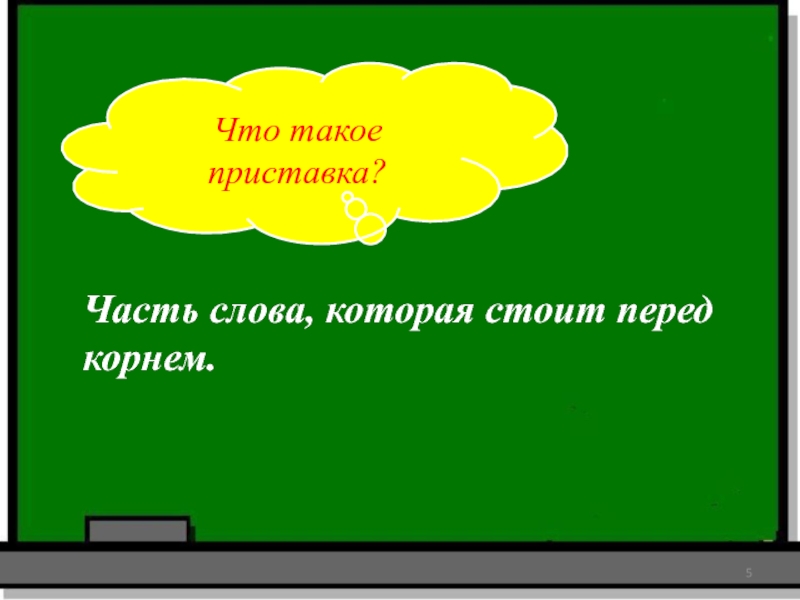 Что такое приставка? Часть слова, которая стоит перед корнем.