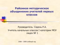 Отчёт о работе РМО