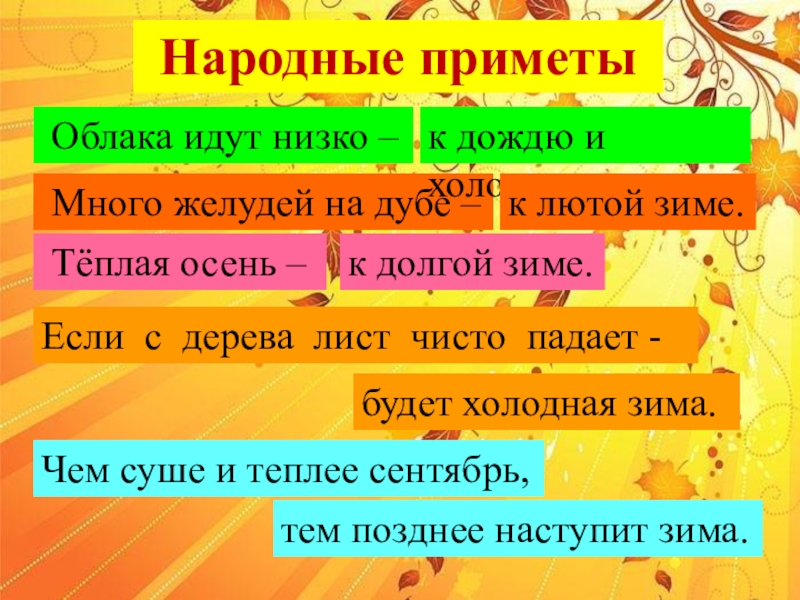 Проект времена года 3 класс по литературному чтению осень