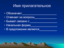 Презентация по русскому языку на тему  Прилагательное