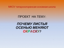 Презентация по биологии на тему Почему листья разноцветные 6 класс