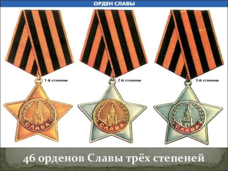 Орден славы 3 степени фото 1941 1945 фото и описание