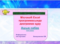 Microsoft Excel программасында диаграмма құру