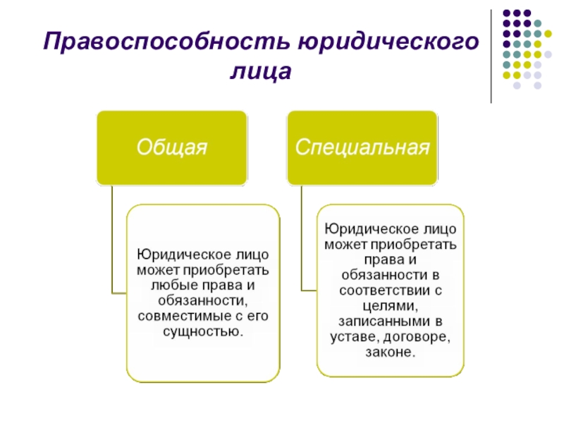 Правосубъектность юридического лица