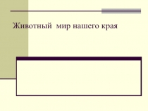 Презентация по окружающему миру на тему Животный мир (1 класс)