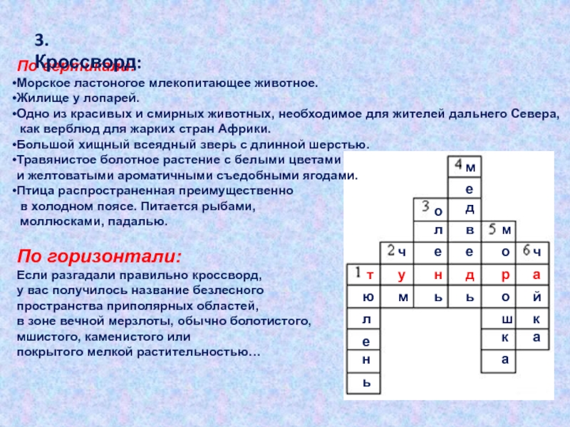 Кроссворд не менее 15 слов